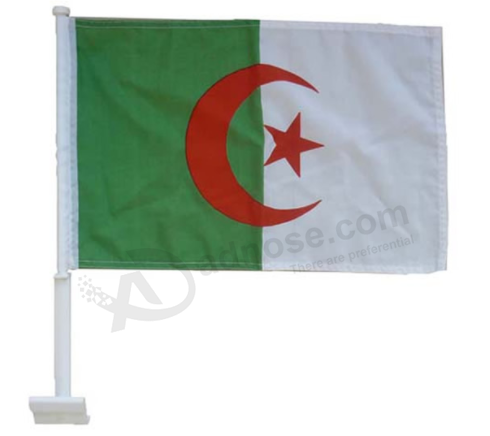 Custom size 30 * 45 cm polyester stof autoraam vlag